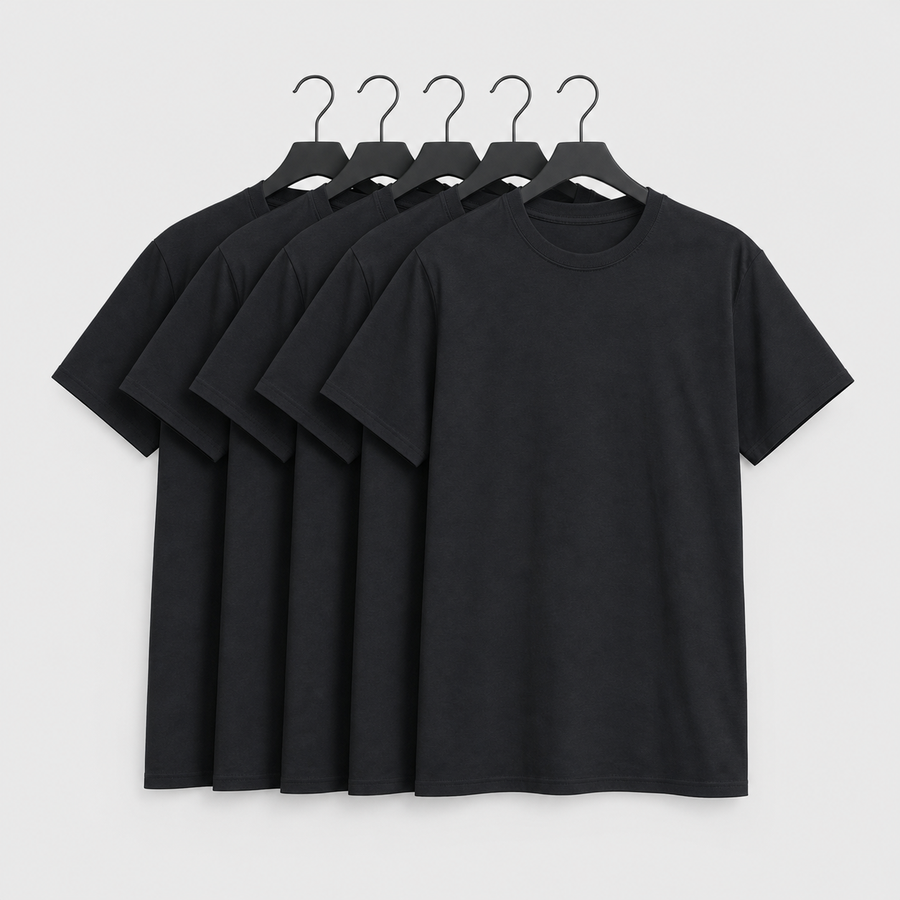 Men's Short Sleeve T-Shirt Pack, Big & Tall, Crewneck Cotton T-Shirts for Men, Value Packs - front view