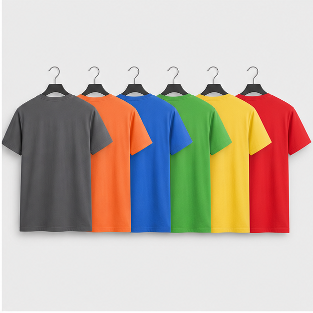 6 Packs of Bulk Men's T-Shirts Eversoft Cotton Regular Fit Short Sleeve Crew Neck Lightweight T-Shirt Tees - back view