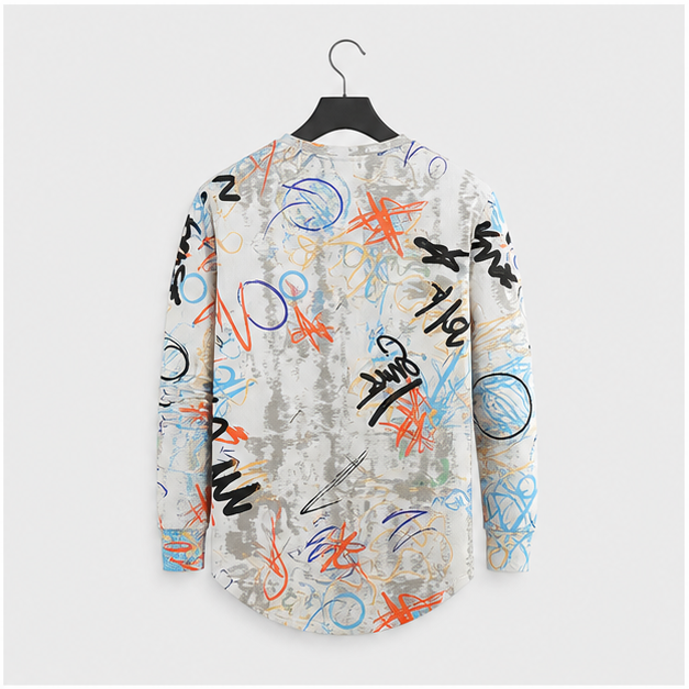 Mens Hipster Hip Hop Short Sleeve Print T-Shirt Shirts Men - back view