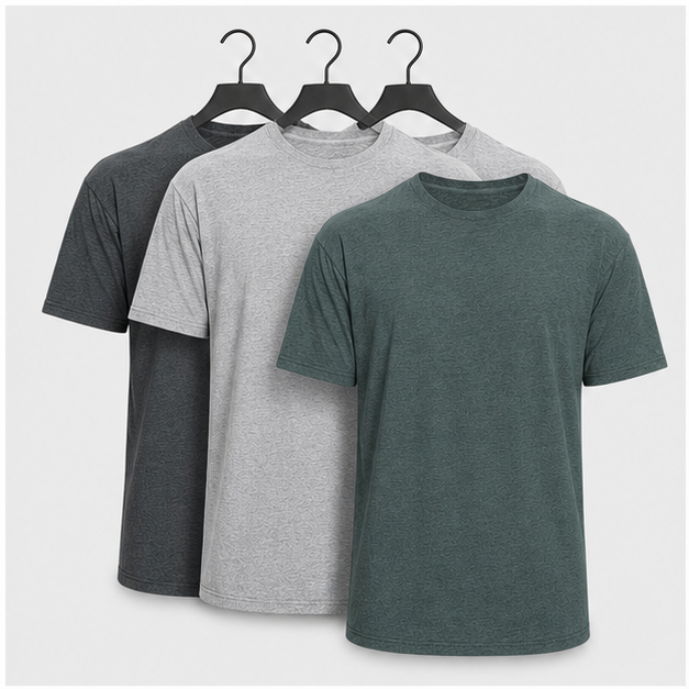 Men's Crew Neck T-Shirts 4-Pack - Soft Short Sleeve Basic Tees, Comfortable Classic Fit Jersey Shirts for Men - front view